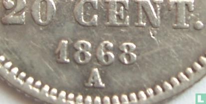 Frankrijk 20 centimes 1868 (A) - Afbeelding 3