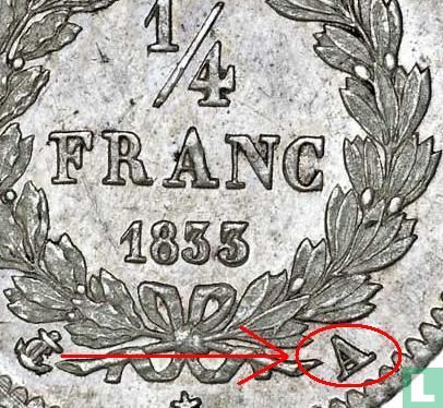 Frankreich ¼ Franc 1833 (A) - Bild 3