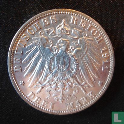 Hamburg 3 mark 1911 - Afbeelding 1