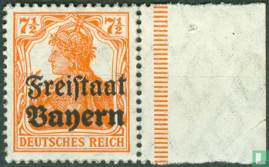 Germania with overprint "Freistaat Bayern"
