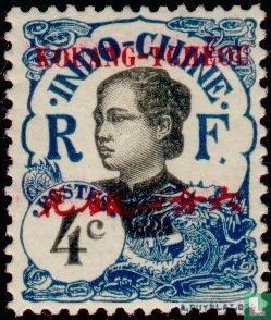 Woman from Annam, with overprint