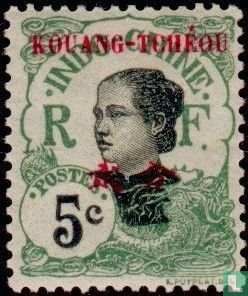 Woman from Annam, with overprint