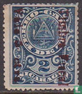 Tax stamp with overprint - Image 1