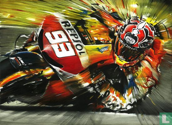 Marc Marquez Repsol Honda RC213V MotoGP Motorbike Art Print Poster