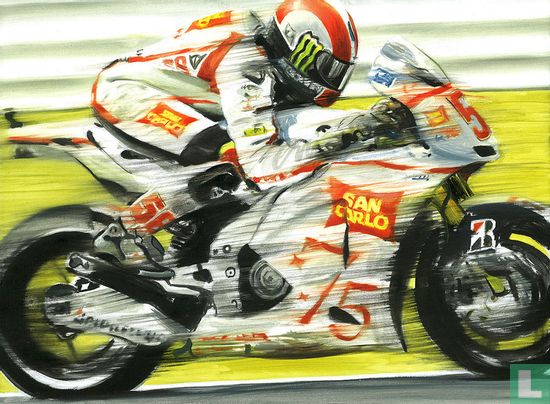 Marco Simoncelli Honda RC212V Team San Carlo Honda Gresini MotoGP Motorbike Art Print Poster