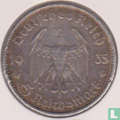 Deutsches Reich 5 Reichsmark 1935 (G) "First anniversary of Nazi Rule" - Bild 1