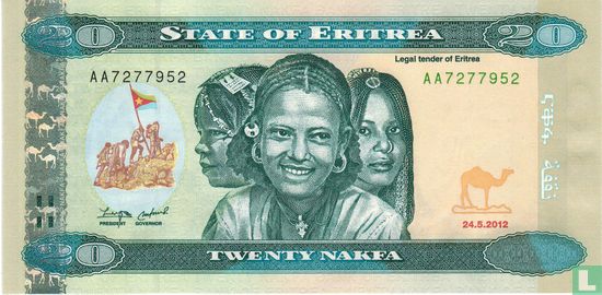 Eritrea 20 Nakfa 2012 - Afbeelding 1