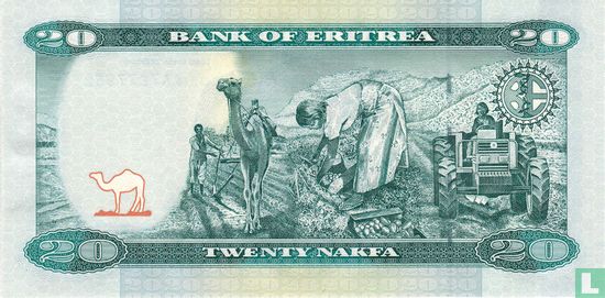 Eritrea 20 Nakfa 2012 - Afbeelding 2