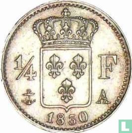 France ¼ franc 1830 (A) - Image 1