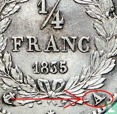 Frankrijk ¼ franc 1835 (A) - Afbeelding 3