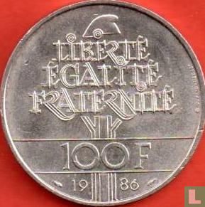 Frankreich 100 Franc 1986 (Silber) "Centenary Statue of Liberty 1886 - 1986" - Bild 1