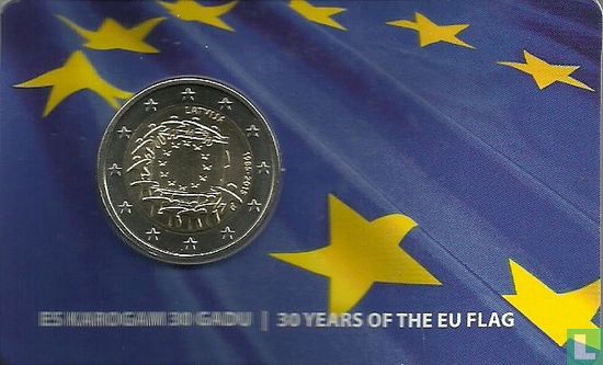 Lettland 2 Euro 2015 (Coincard) "30th anniversary of the European Union flag" - Bild 1