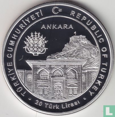 Turkije 20 türk lirasi 2015 (PROOF) "Ankara - Nevsehir" - Afbeelding 1