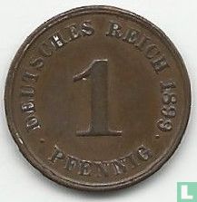 Empire allemand 1 pfennig 1899 (J) - Image 1