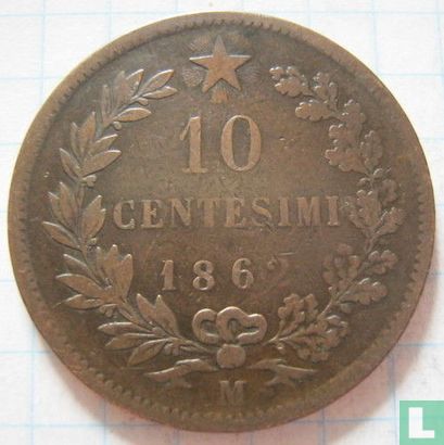 Italy 10 centesimi 1862 (M) - Image 1