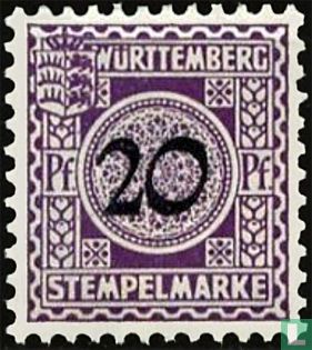Cijfer in cirkel met schild (Württemberg) (0,20)