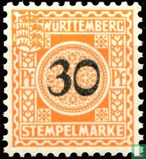 Cijfer in cirkel met schild (Württemberg) (0,30)