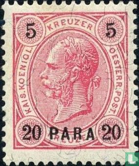 Kaiser Franz Joseph I., mit Aufdruck