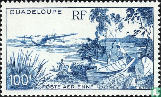 Seaplane and boat