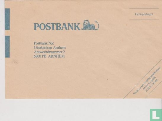 Postbank enveloppe giro overschrijfbiljetten - Image 1