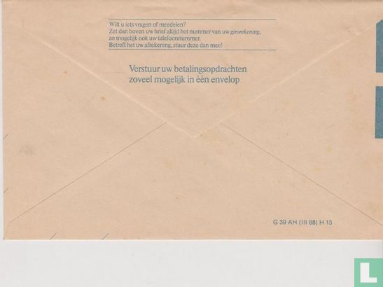 Postbank enveloppe giro overschrijfbiljetten - Afbeelding 2