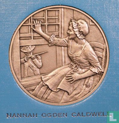 USA  Great Women of the American Revolution Medal - Hannah Ogden Caldwell  1975 - Image 2