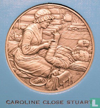 USA  Great Women of the American Revolution Medal - Caroline Close Stuart  1975 - Image 2