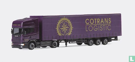 Scania 144 TL lowliner curtain canvas semitrailer 'Cotrans' - Bild 3
