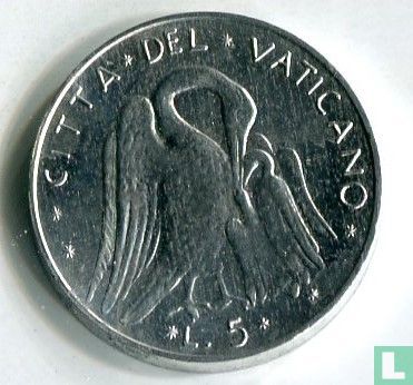 Vaticaan 5 lire 1973 - Afbeelding 2