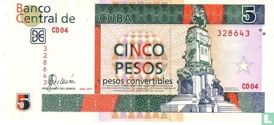 Kuba 5 Pesos 2007 - Bild 1