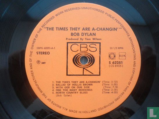 The Times They Are a-Changin'  - Afbeelding 3
