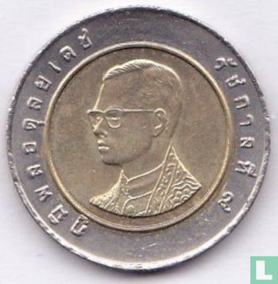 Thailand 10 baht 2000 (BE2543) - Afbeelding 2