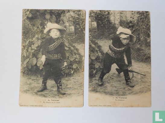 FRANCE  -1906 CPA enfants guerre des boers - Afbeelding 3