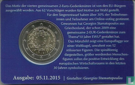 Duitsland 2 euro 2015 (coincard - A) "30th anniversary of the European Union flag" - Afbeelding 1