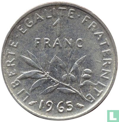 Frankrijk 1 franc 1965 (kleine uil) - Afbeelding 1