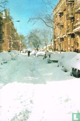 New York-city dik onder de sneeuw. Voor het... - Afbeelding 1