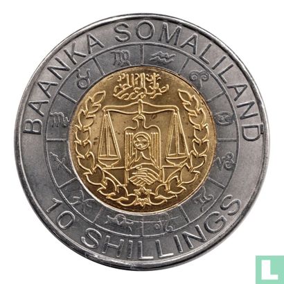 Somaliland 10 Shilling 2012 (Bimetall) "Virgo" - Bild 2