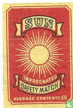 Sun impregnated safety match 