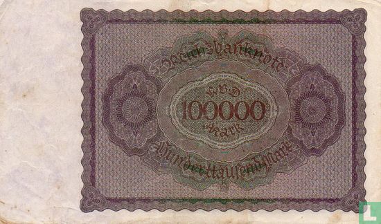 Duitsland 100.000 Mark 1923 (P.83 - Ros.82a)  - Afbeelding 2