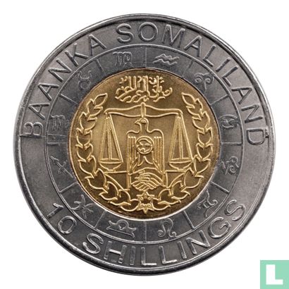 Somaliland 10 shillings 2012 (bimetaal) "Gemini" - Afbeelding 2
