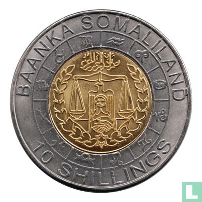 Somaliland 10 shillings 2012 (bimetaal) "Leo" - Afbeelding 2