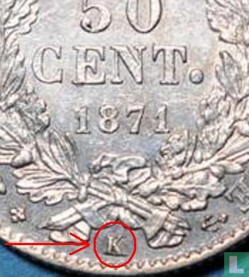 Frankrijk 50 centimes 1871 (K) - Afbeelding 3
