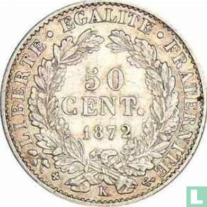 Frankrijk 50 centimes 1872 (K) - Afbeelding 1