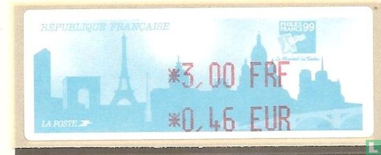 Philex 99 - Introduction of the euro 1999