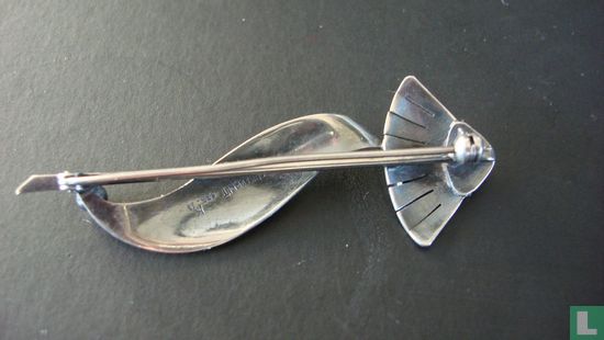 Handgemaakte zilveren vintage broche - Afbeelding 3