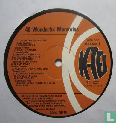 40 Wonderful Memories  - Bild 3