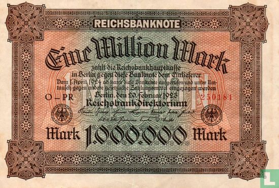 Reichsbanknote 1000000 Mark 1923 (P.86 - Ros.85a)