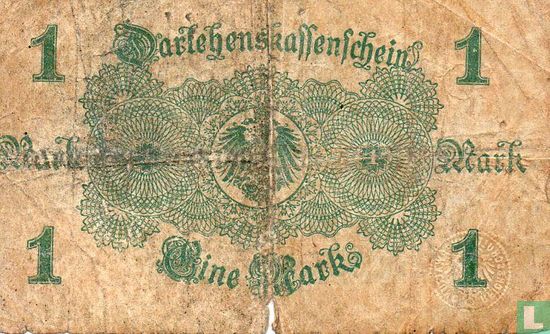 Reichsschuldenverwaltung, 1 Mark 1914 (P.50 - Ros.51a) - Afbeelding 2