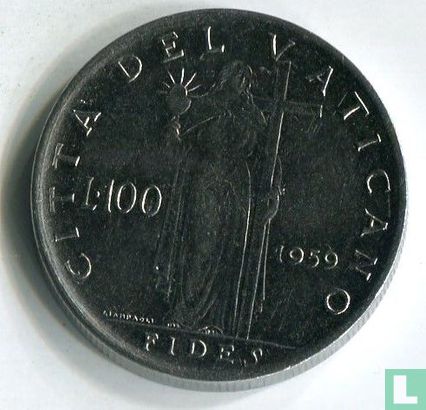 Vatican 100 lire 1959 (type 1) - Image 1