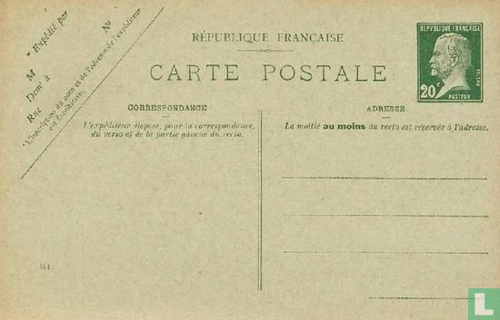 Postkarte Pasteur Typ